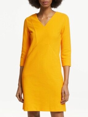 BODEN Colette Ottoman Shift Dress Canary Yellow Size 8 Women’s